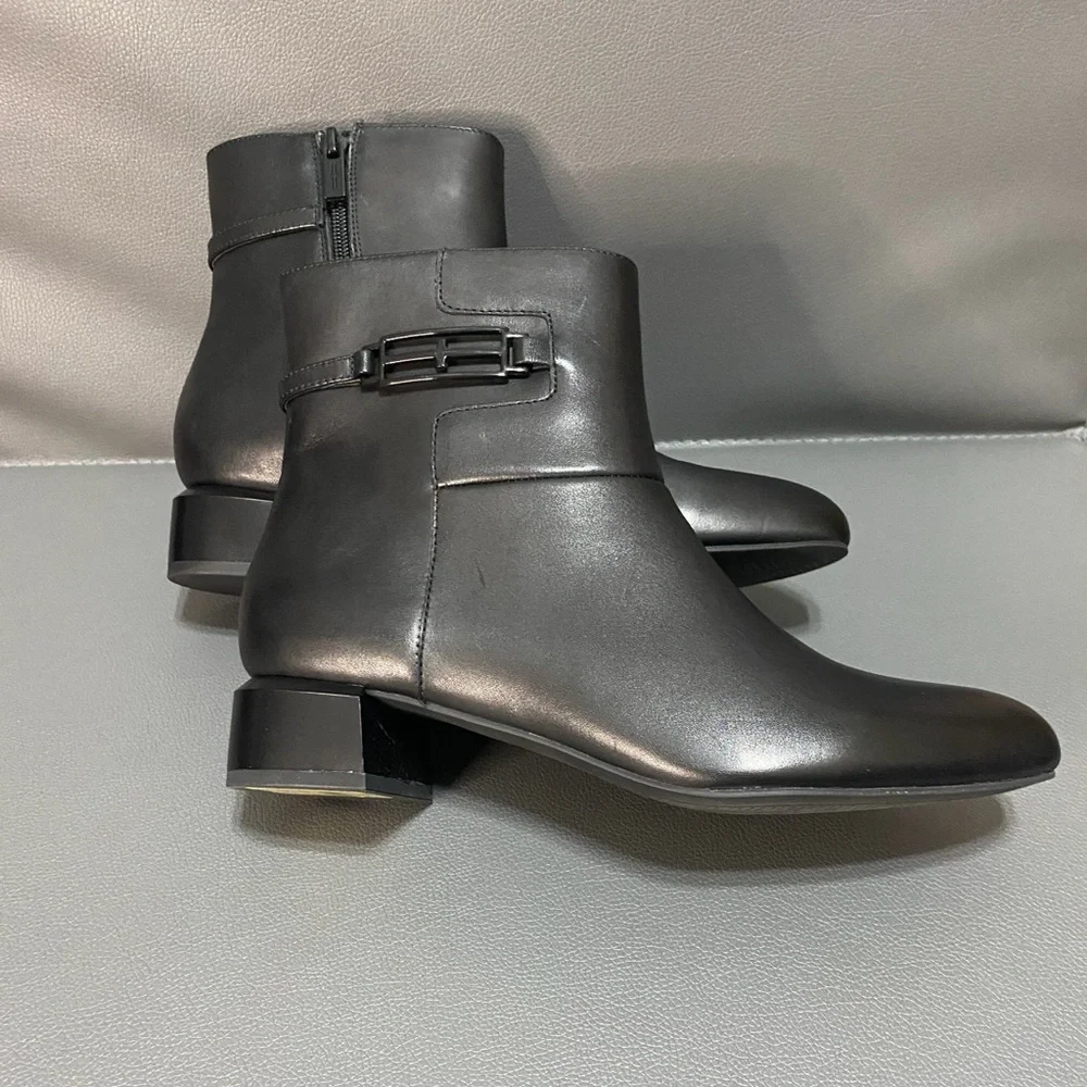 Liverpool Los Angeles Black Leather Ankle Boots - Picture 2 of 7